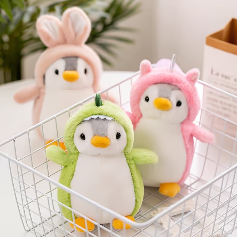 20cm Mushroom Bear & Penguin Velvet Plush Toy Collection