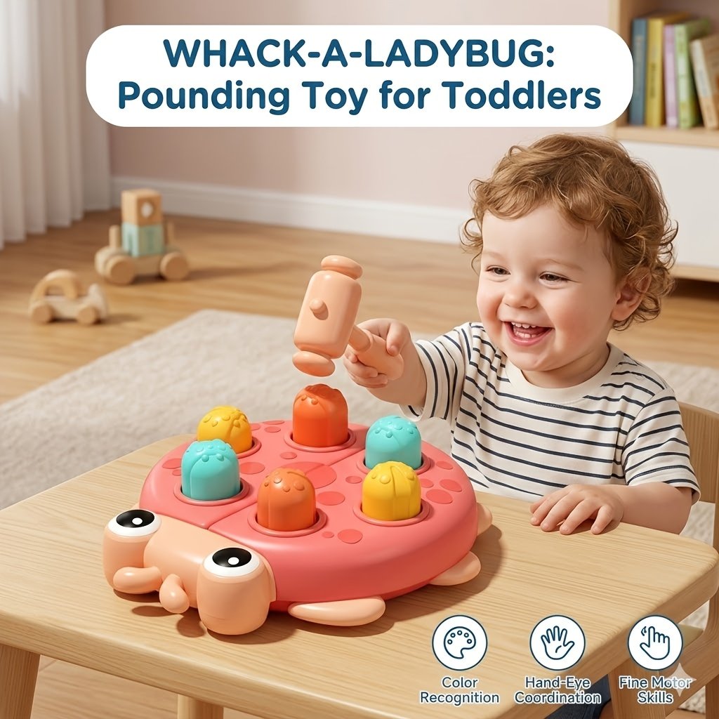 EOHEMERAL Ladybug-Shaped Children’s Puzzle Tapping Toy