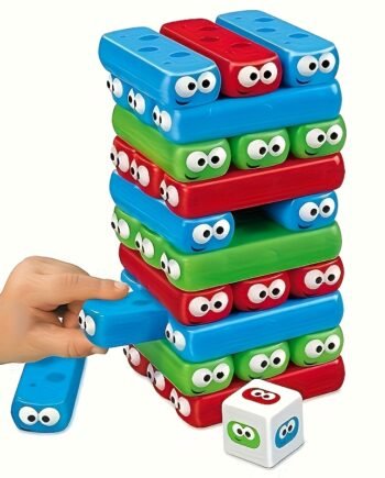 Balancing Block Game with Dice & Stickers – 30 Pieces