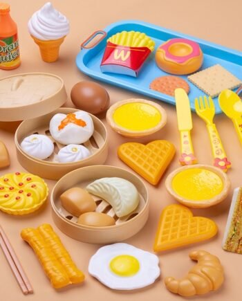 Realistic Dim Sum Pretend Kitchen & Tableware Playset – 31 or 84 Pieces