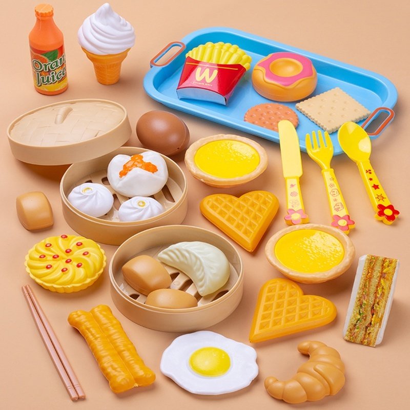 Realistic Dim Sum Pretend Kitchen & Tableware Playset – 31 or 84 Pieces