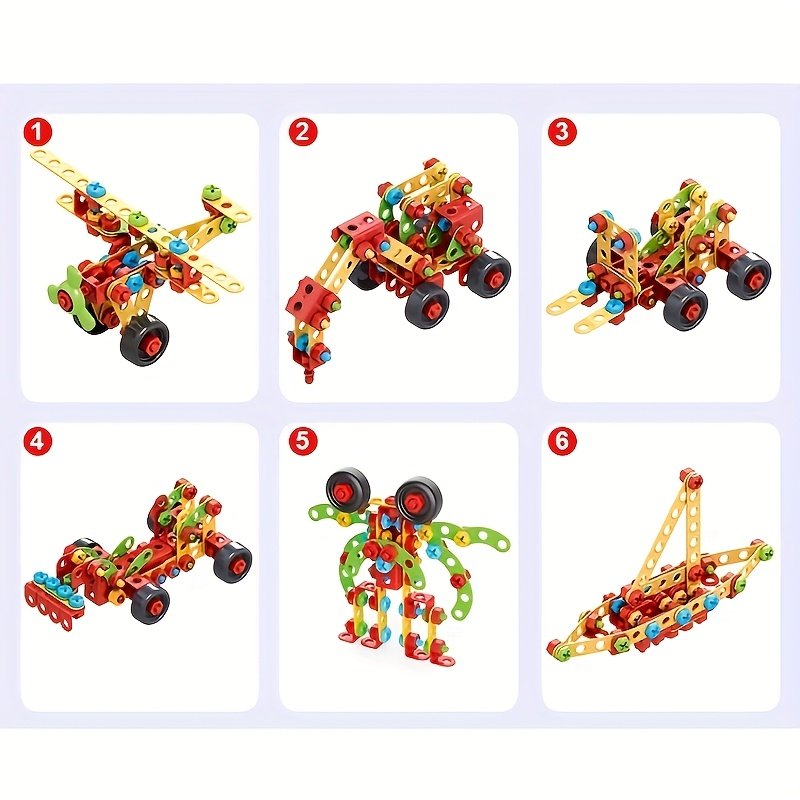 287-Piece Screw Puzzle DIY Building Set with Screwdriver