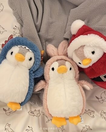 20cm Mushroom Bear & Penguin Velvet Plush Toy Collection