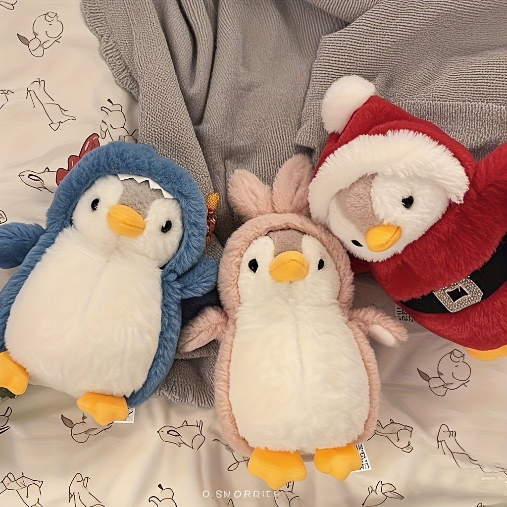 20cm Mushroom Bear & Penguin Velvet Plush Toy Collection