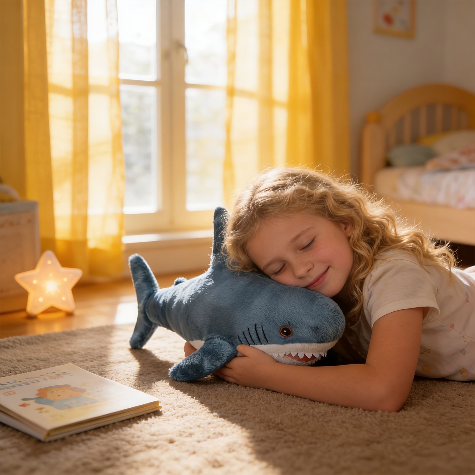 Large Tie-Dye Shark Plush Pillow Cushion