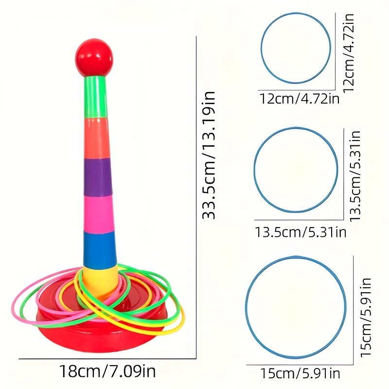Colourful Rainbow Ring Toss Game for Indoor & Outdoor Play