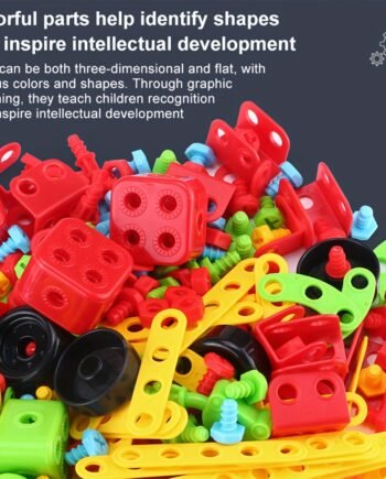 287-Piece Screw Puzzle DIY Building Set with Screwdriver