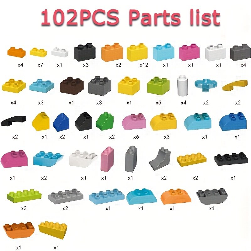 102-Piece Animal Model Building Block Set – 7 Designs