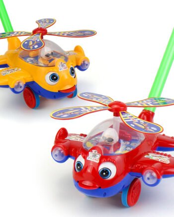 Push-Along Airplane Toy Car with Rotating Wings & Propeller