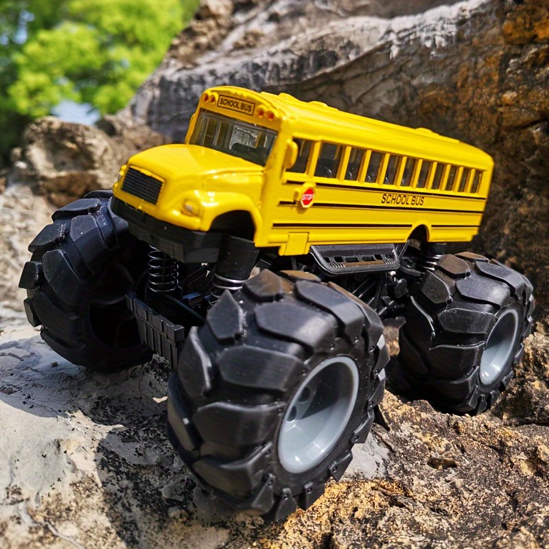 Alloy Pull-Back School Bus Model for Kids Ages 3+