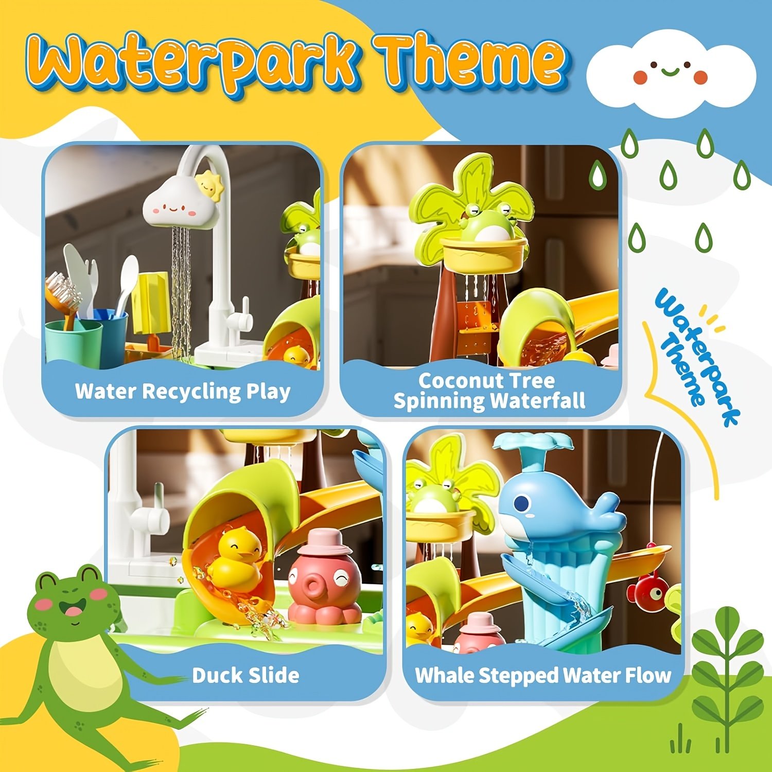 3-in-1 Electric Sink & Fishing Playset for Kids