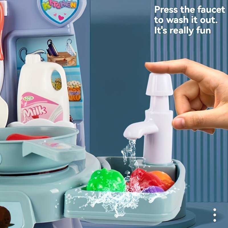 11-Inch Kids’ Light & Sound Pretend Kitchen Food Playset