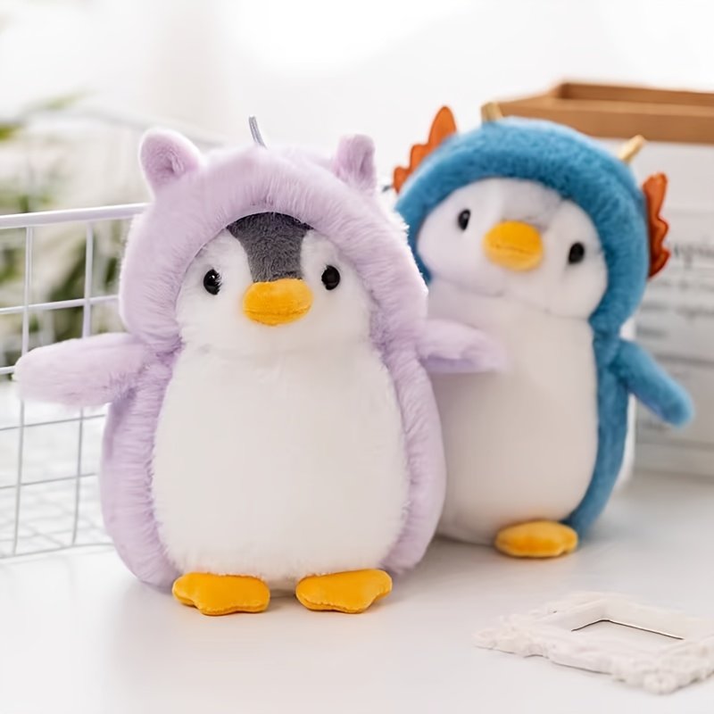20cm Mushroom Bear & Penguin Velvet Plush Toy Collection