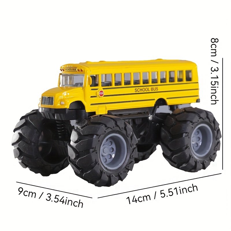 Alloy Pull-Back School Bus Model for Kids Ages 3+