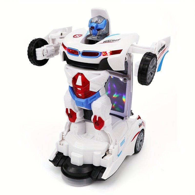 Automatic Transforming Toy Car with Lights, Music & 360° Turning