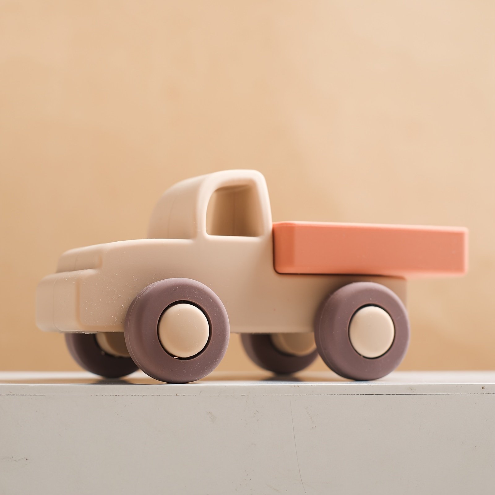 Drop-Resistant Silicone Cartoon Push-and-Pull Toy Car