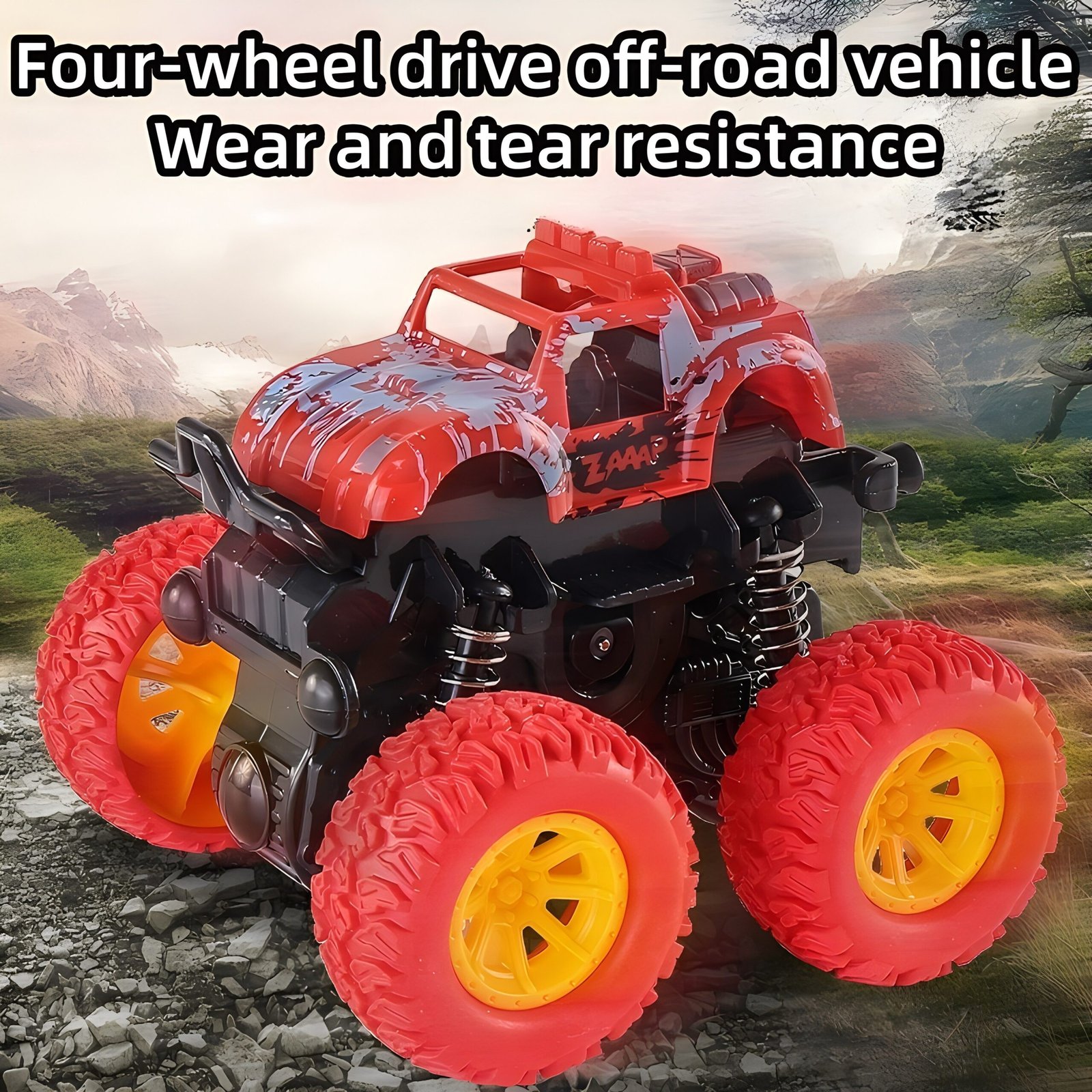 Four-Wheel-Drive Inertia Off-Road Climbing Car – Random Pattern