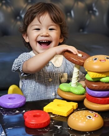 Stackable Burger-Shaped Learning Toy