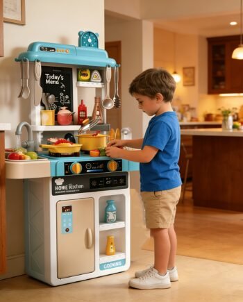 Gaojia Spray Kitchen Playset with Sink, Fruits & Vegetables