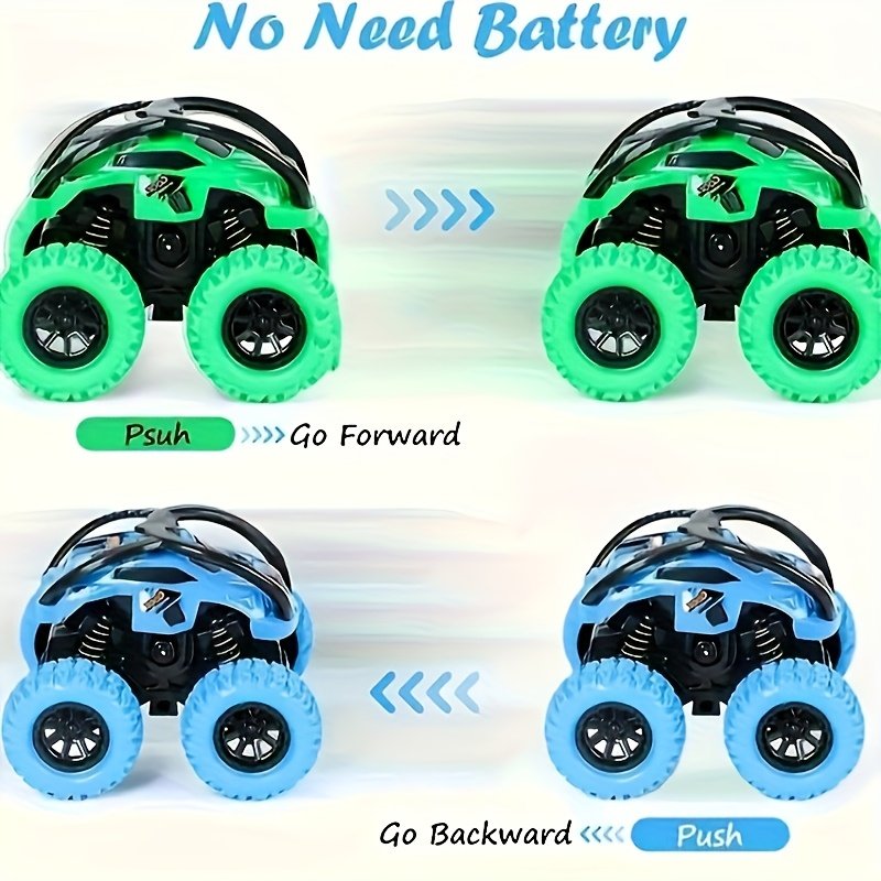 Battery-Free Manual Monster Truck Toy – Mixed Colours