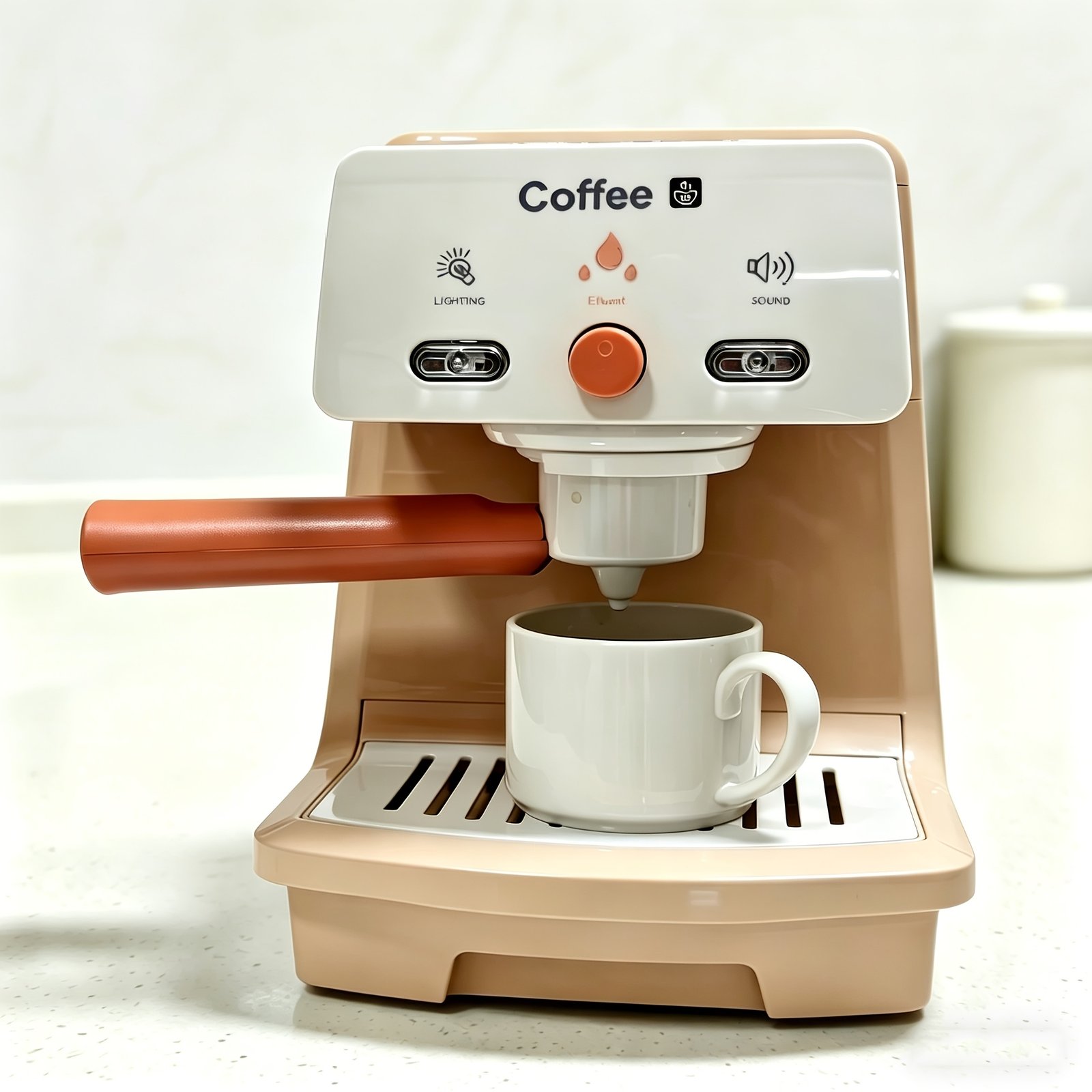 Kids’ Coffee Machine & Cup Pretend Kitchen Playset