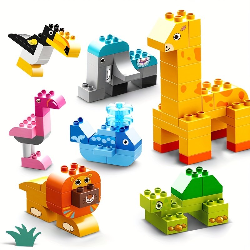 102-Piece Animal Model Building Block Set – 7 Designs
