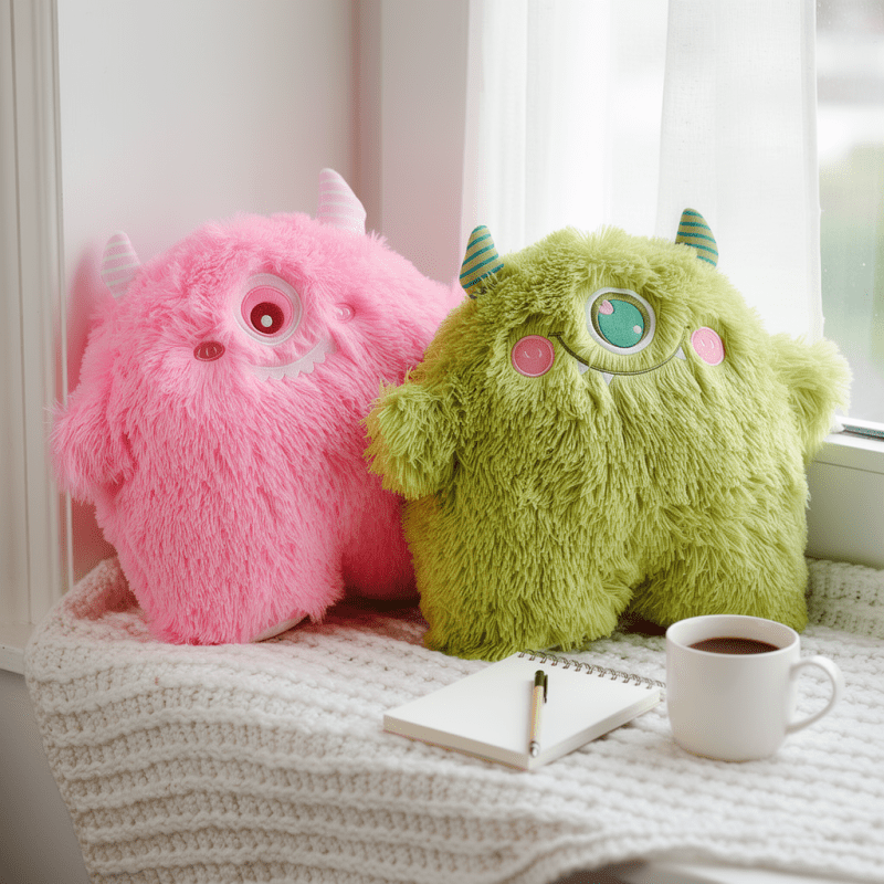 Cute Monster Plush Cushion Pillow