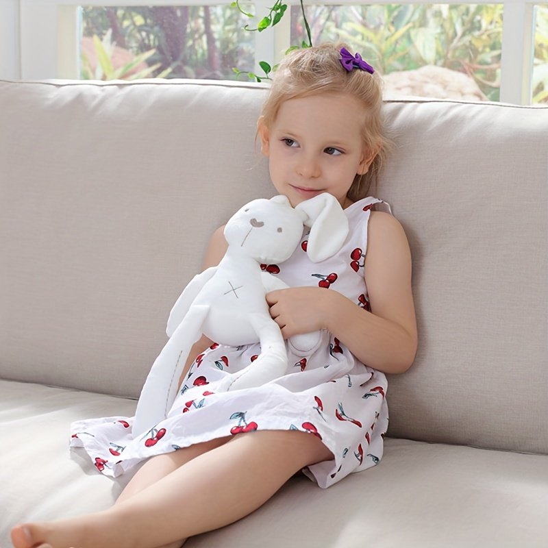 Long-Legged White Bunny Plush Doll