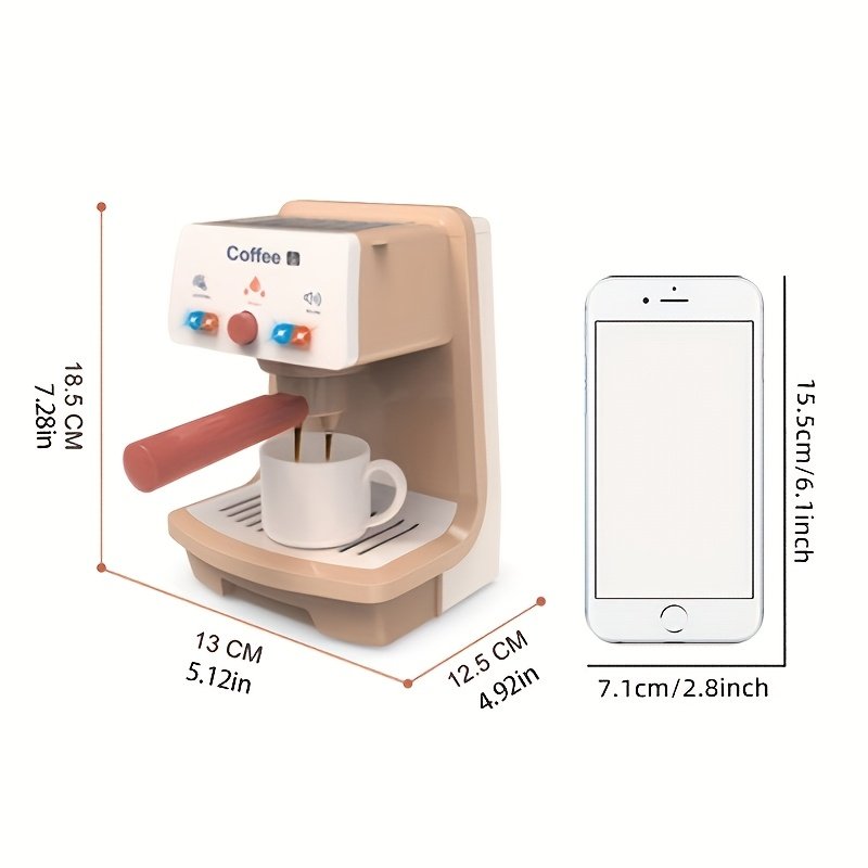 Kids’ Coffee Machine & Cup Pretend Kitchen Playset