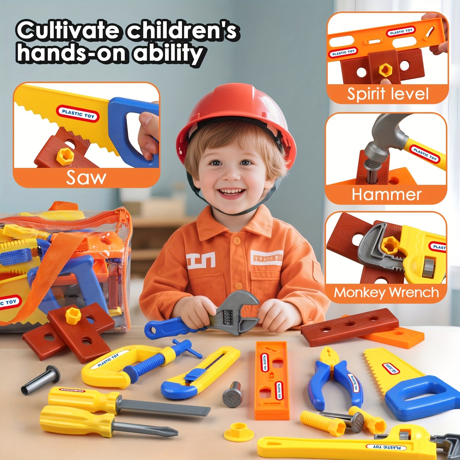 Kids’ Simulation Tool Box Playset – 10, 19 or 30 Pieces