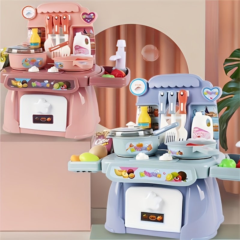 11-Inch Kids’ Light & Sound Pretend Kitchen Food Playset