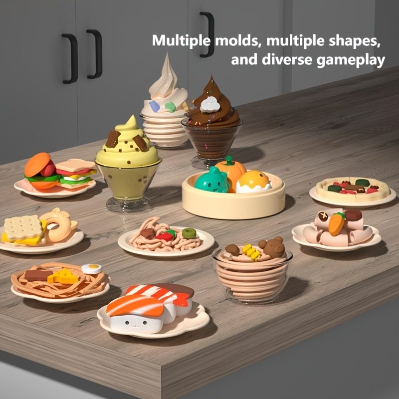 Colourful Clay Ice Cream Machine Play-Dough Set