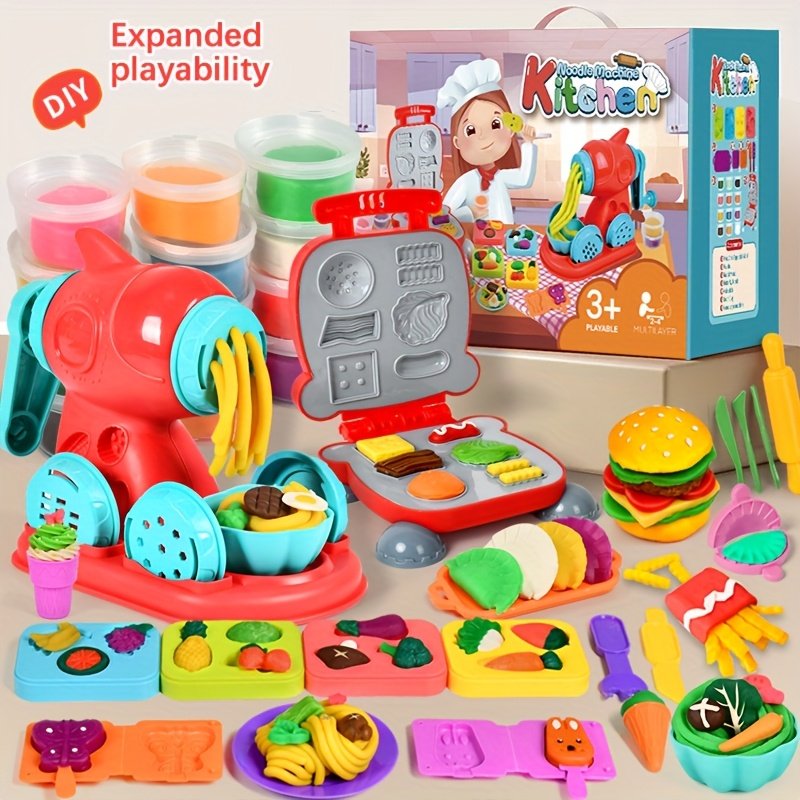 Luxury 2-in-1 Multicolour Clay Kitchen & Creative Food Playset