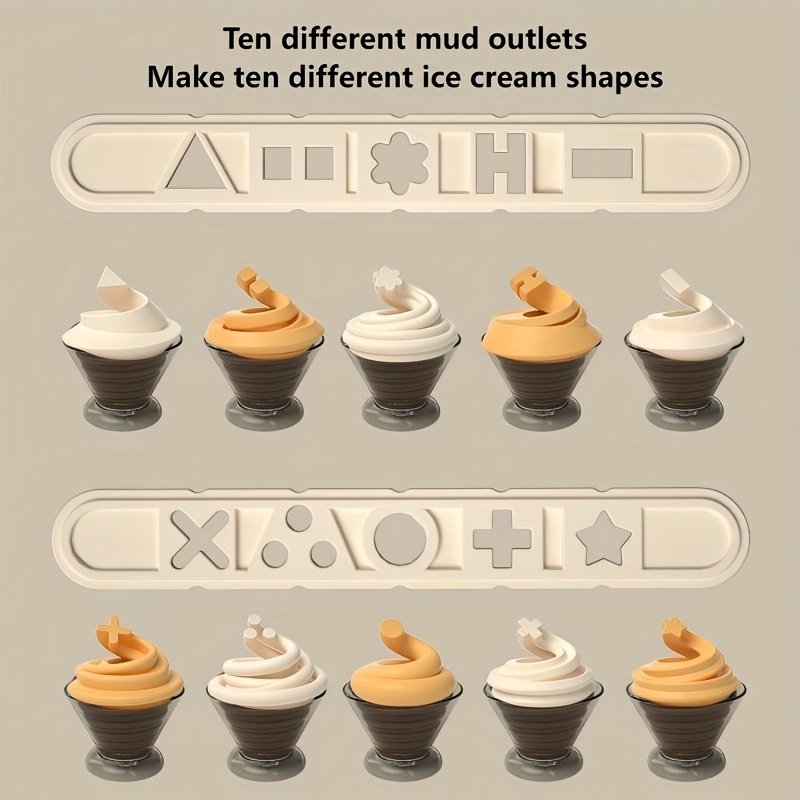 Colourful Clay Ice Cream Machine Play-Dough Set