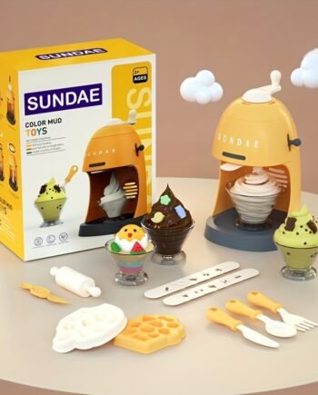 Colourful Clay Ice Cream Machine Play-Dough Set