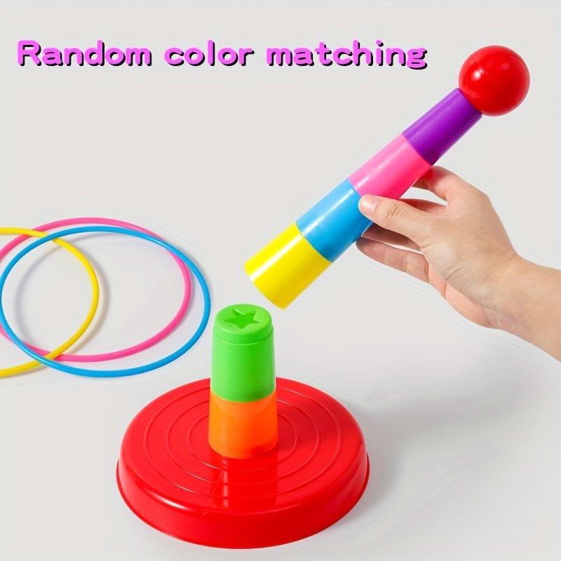 Colourful Rainbow Ring Toss Game for Indoor & Outdoor Play