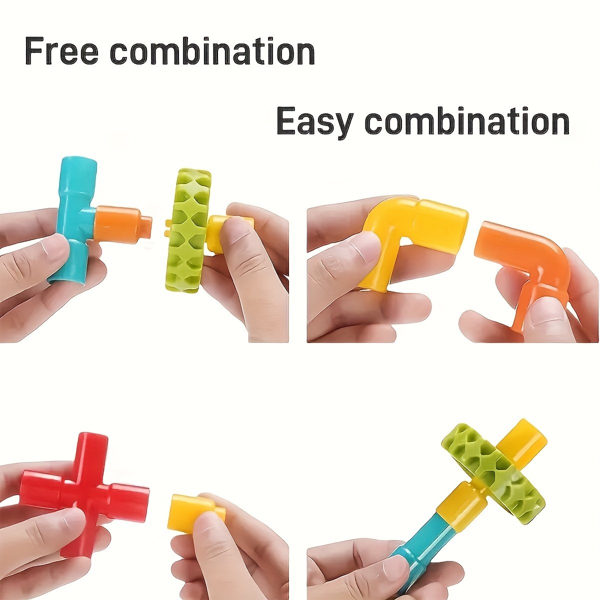 50-Piece Creative Water Pipe Building Block Set