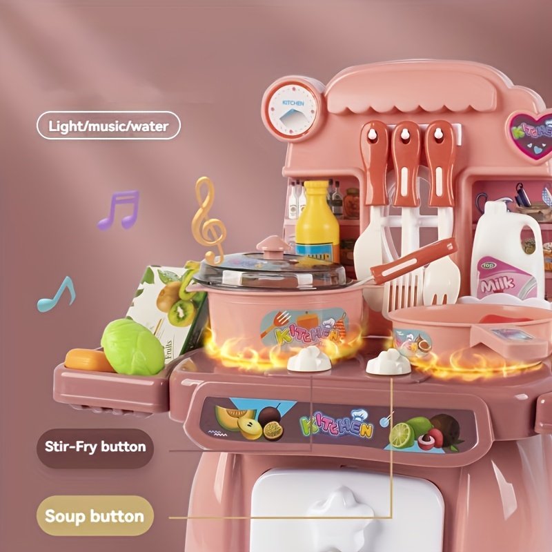 11-Inch Kids’ Light & Sound Pretend Kitchen Food Playset